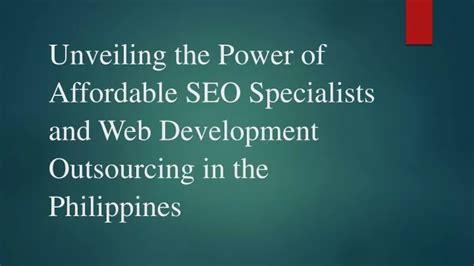 affordable seo specialist in the philippines